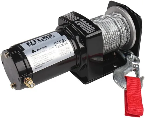 Vista 11 de South Bend Components Atlas Power Machines - Cabrestante manual para barco/remolque, 600 libras con cable de acero resistente