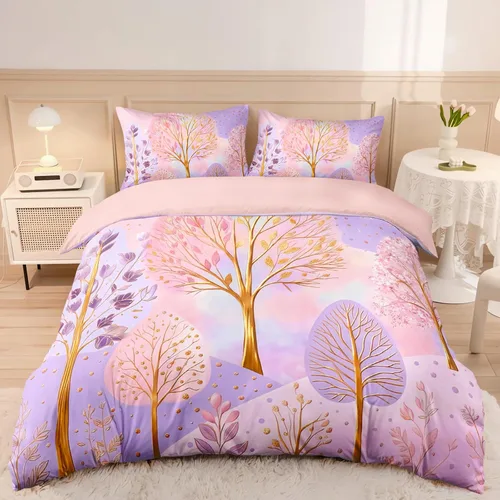Vista 18 de AILONEN - Juego de funda de edredón colorida con microfibra, teñido anudado y mármol estampado para adolescentes y niños, sin edredón