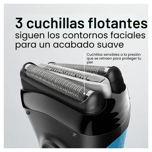 Vista 4 de Braun Electric Series 3 - Maquinilla de afeitar con recortadora de precisión, recargable, afeitadora de lámina húmeda y seca para hombres
