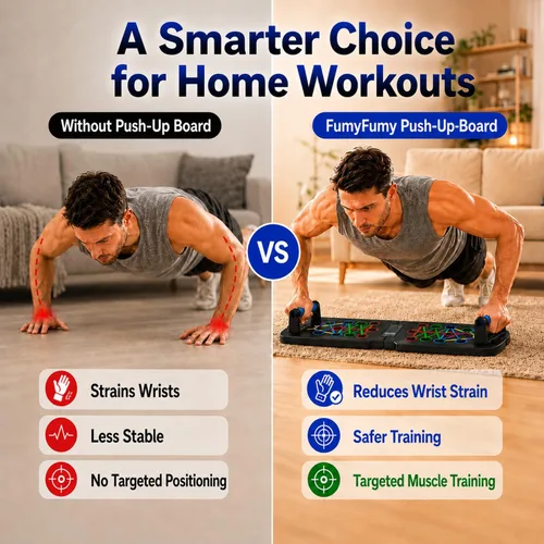 Vista 4 de Push Up Board with Smart Counter, Foldable Home Workout Equipment for Men, Portable Pushup Board with Non-Slip Handles for Chest, Shoulders, Back &