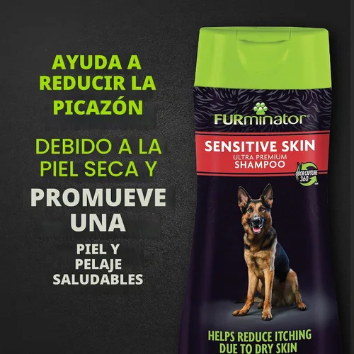 Vista 4 de FURminator Champú para perros de piel sensible, 16 onzas
