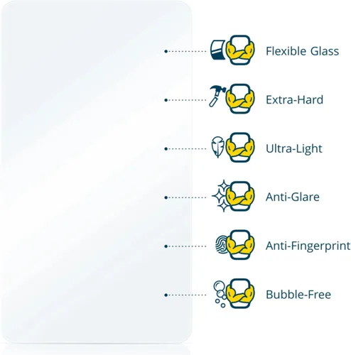 Vista 4 de brotect Protector de pantalla de vidrio antirreflejos mate, compatible con Volkswagen Beetle Cabrio 5c 2018 6.5 pulgadas, película de protección 9H