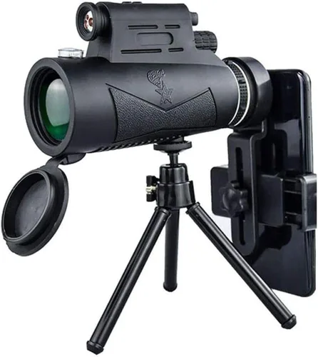 Vista 3 de Portable Binoculars High Power 12x50 Monocular Telescope, Monocular with and LED Light BAK4 Prism Lens Monocular with Smartphone Adapter and Tripod