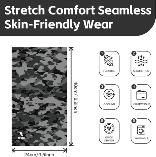 Vista 3 de Máscara facial para hombres y mujeres, protección solar UPF 30+, transpirable, bandana para motocicleta, senderismo, pesca