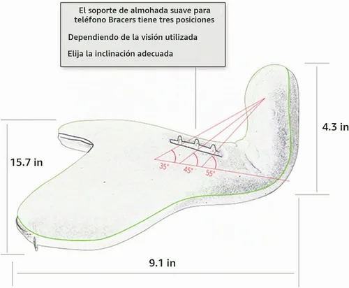 Vista 5 de Soporte de almohada de tableta para iPad y teléfono, soporte para teléfono