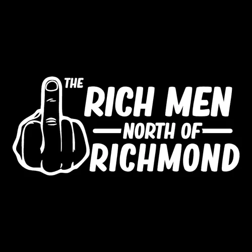 Vista 3 de Oliver Anthony - Rich Men North of Richmond - Calcomanía para auto y camión (negro)