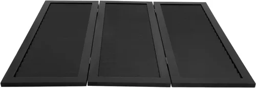 Vista 7 de Pantalla divisora de habitación de 3 paneles, pantalla corta de madera de privacidad independiente, divisores y divisores plegables para el hogar