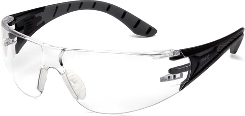 Vista 8 de Pyramex Endeavor Plus Safety Glass Black/Gray Frame With Foam Padding Clear H2MAX Anti-fog Lens