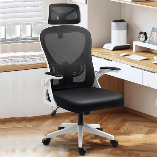 Vista 2 de Ergonomic Office Chair with Breathable Mesh Adjustable Headrest & Lumbar Support Comfortable Desk Chair for Home Gaming & Work - Stylish Swivel Desk