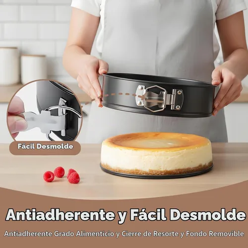 Vista 2 de Springform - Molde antiadherente para tarta de queso de 9 pulgadas