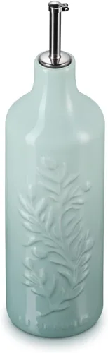 Vista 2 de Le Creuset - Botella de cerámica Colección Olive Branch para aceite, 20 onzas, Sal marina Sea Salt