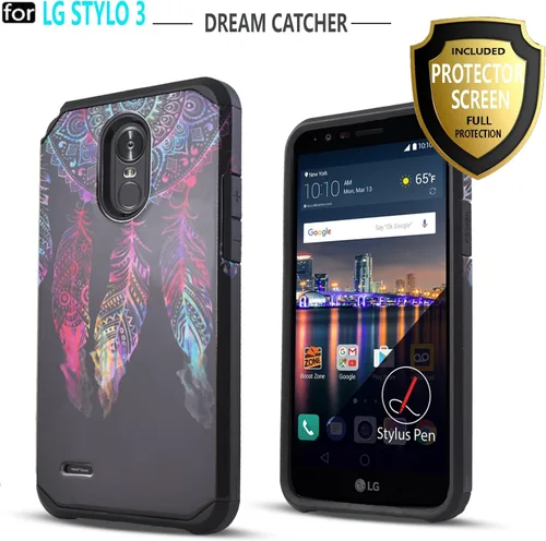 Vista 2 de LG Stylo 3 Caso, starshop [Slim Armor] Hybrid Dual Capas Rugged Impact Avanzado Armor carcasa de silicona suave