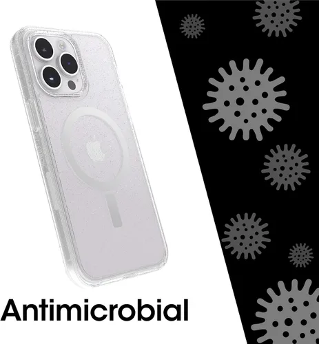 Vista 7 de OtterBox Funda para iPhone 14 Pro Max (solamente) Symmetry Series+ - Polvo de estrellas (transparente/brillantina), ultra suave, se ajusta a