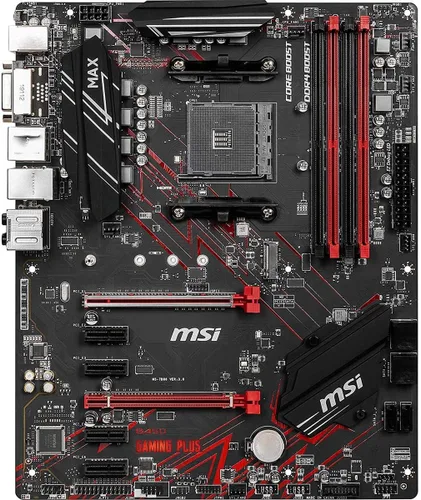 Vista 4 de MSI - Tarjeta madre para gaming Crossfire ATX, AMD Ryzen, 1ª y 2ª generación AM4 M.2 USB 3 DDR4 DVI HDMI