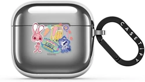 Vista 19 de CASETiFY Mirror AirPods Pro (1ª/2.ª generación) - Funda con anillo [Star Wars Colab] - Pegatinas de poder del lado oscuro, color plateado