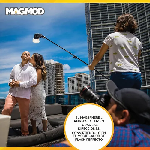 Vista 3 de MagMod MagSphere 2 Difusor de flash, modificador de flash de iluminación de fotografía Magnetic Flash Diffuser Attachment, Soft Even Light