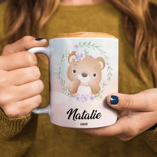 Vista 5 de CUBICER Tazas de café personalizadas con nombre personalizado, tazas de cerámica blanca, regalos de Navidad de vidrio para niños, mujeres, adultos