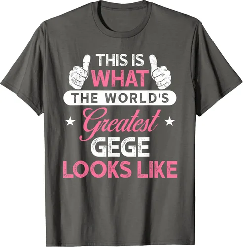 Vista 46 de Gege Gift: World's Greatest Gege T-Shirt, Negro