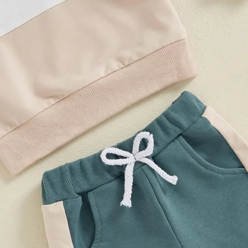 Vista 50 de Conjunto de sudadera de manga larga con cuello redondo y pantalones deportivos para bebés, ropa de invierno para bebé