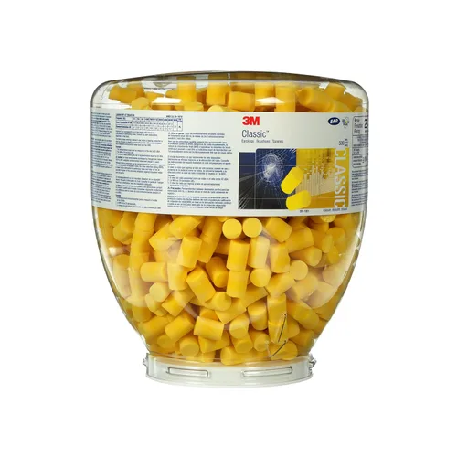 Vista 10 de 3M E-A-R Classic One Touch Refill 391-1001, botella de 500 pares de tapones desechables para los oídos, sin cable, clasificación de reducción