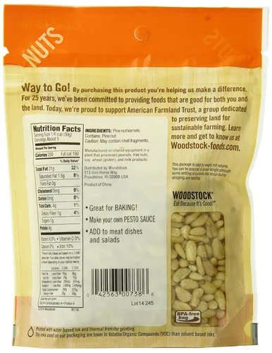 Vista 2 de Woodstock Pine Nuts, bolsas de 5.5 onzas (paquete de 2)