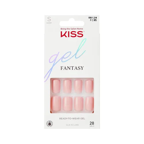 Vista 11 de KISS Gel Fantasy, uñas a presión, pegamento de uñas incluido, 'Aim High', negro, tamaño corto, forma cuadriculada, incluye 28 uñas, 0.07 onzas