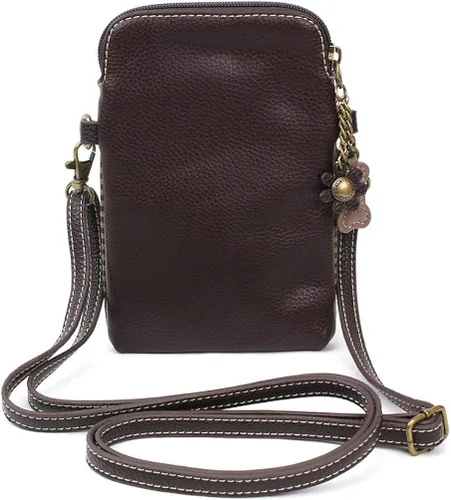 Vista 5 de Chala - Bolsa cruzada de piel sintética multicolor con correa ajustable para teléfono celular