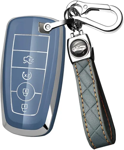 Vista 13 de ontto Funda para llavero de automóvil de 4 botones compatible con Ford Explorer Bronco Expedition protección completa para Escape Edge Maverick Negro