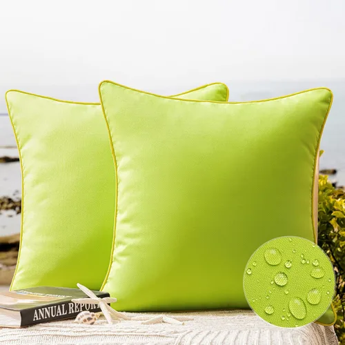 Vista 39 de Phantoscope - Juego de 2 fundas de almohada y cojín cuadradas decorativas, impermeables, para intemperie, sofás, carpas, 18 x 18 pulgadas