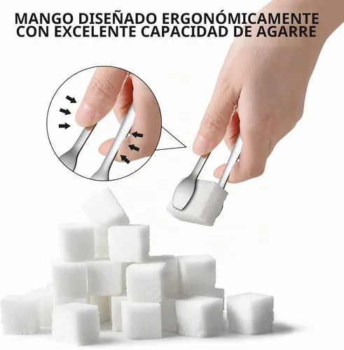 Vista 5 de SOLEADER Mini pinzas para servir, hielo de 4.5 pulgadas y pinzas pequeñas