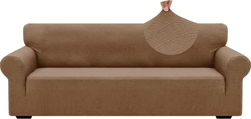 Vista 36 de ZNSAYOTX 1 Funda de silla Jacquard para sala de estar, funda de silla de alta elasticidad con brazos, antideslizante, apta para mascotas, funda