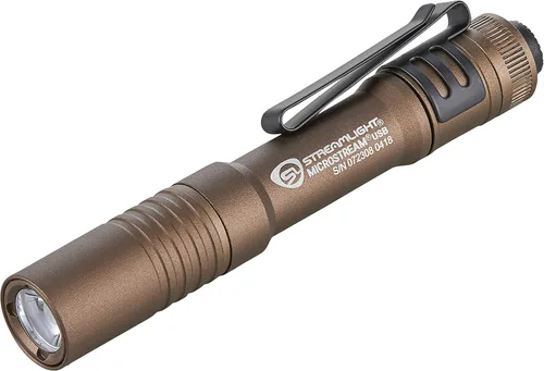 Vista 6 de Streamlight 66323 MicroStream linterna ultra compacta de 45 lúmenes y 420 candelas EDC con batería alcalina AAA, empaquetado transparente al por Rojo