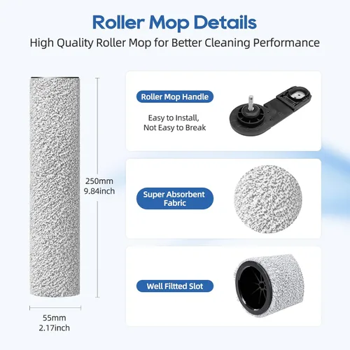Vista 3 de Cepillo de rodillo F25 GT compatible con Roborock F25 Ultra, F25 XT