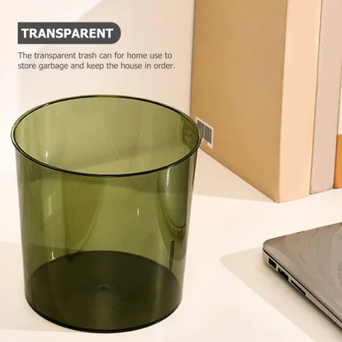 Vista 5 de LIFKOME Papelera de plástico para basura, cubo de basura pequeño, redondo, contenedor de basura para fiestas, para baño, dormitorio, oficina