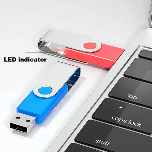 Vista 2 de Paquete de 2 unidades flash USB de 2 GB USB 2.0 unidades de pulgar Drive Jump Drive Fold Almacenamiento Memory Stick Diseño giratorio - Negro