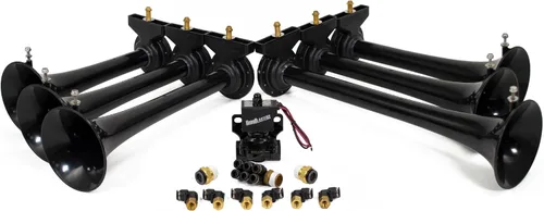 Vista 3 de HornBlasters Shocker S6 - Bocina de tren - Fabricado en Estados Unidos - 147.7 dB