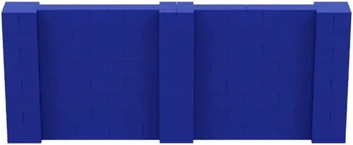 Vista 128 de EverBlock Kit de pared de 5 x 4 pies Bloques de construcción modulares Sistema de pared para edificios, pantallas y estructuras Divisor