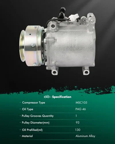 Vista 8 de SCITOO Bomba de compresor de CA CO 10379T 1997-2004 para M-itsubishi Montero Sport 3.0L 3.5L