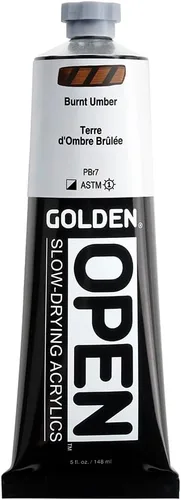 Vista 18 de Golden Open Pintura Acrílica, 2 onzas, Siena Quemada