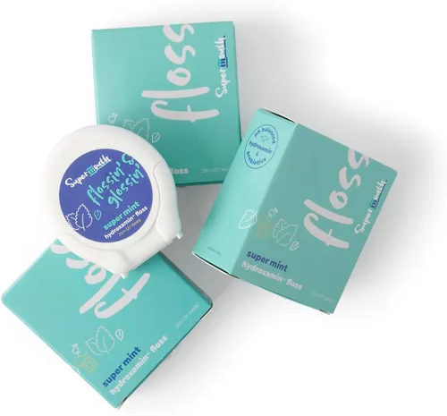 Vista 10 de SuperMouth® Hilo dental sin flúor, hilo dental expansible para eliminar la placa y soporte del esmalte, fórmula suave para niños, adultos y mujeres
