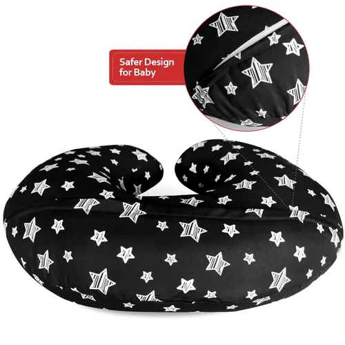 Vista 2 de Funda de almohada de lactancia para bebé, se adapta perfectamente a almohadas de lactancia Boppy, súper suave, para madres que amamantan, estrella