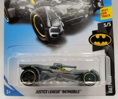 Vista 2 de DieCast Hot Wheels Justice League Batmobile - Batman 5/5 (gris)