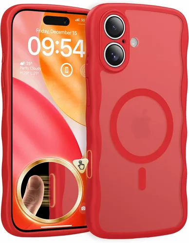 Vista 13 de TAURI Funda para iPhone 16 para mujeres y niñas, con control de cámara, [compatible con Masafe], funda Wave para iPhone 16 de 6.1 pulgadas
