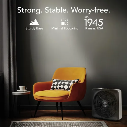 Vista 6 de Vornado Modelo 80 Ventilador Eléctrico de Caja de Alta Velocidad con Rejilla Removible, 5 Ajustes de Velocidad, Flujo de Aire Potente, Circulación