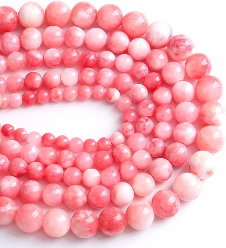 Vista 51 de 4MM 86 piezas Cuentas sueltas de piedra natural de amazonita calcedonia para hacer joyería DIY Pulsera Collar 1 hebra