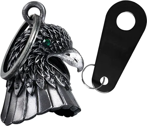 Vista 10 de Dream Apparel Campana de Motocicleta Ángel Guardián Aleja Gremlins, Campana de Motociclista para Hombres Mujeres Motociclistas, Regalo de Buena