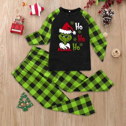Vista 6 de Ogiraw Pijamas de Navidad familiares a juego, conjuntos familiares a juego, pijamas de Navidad de satén, ropa de dormir para la familia