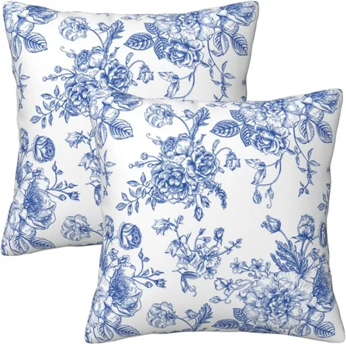 Vista 13 de Fundas de almohada de playa costera 18x18, juego de 2, fundas de almohada decorativas con diseño de estrella de mar y caballito de mar