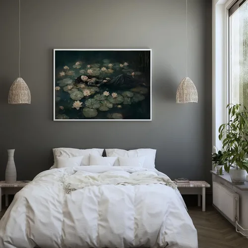 Vista 2 de Arte de pared vintage con estilo Moody, arte de pared vintage de mujer, imagen de Dark Academia, póster gótico, retrato de mujer en óleo sobre