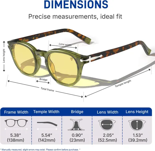 Vista 8 de Round Computer Glasses Yellow Tint Gaming Blue Light Blocking LETO Turquoise/Tortoise